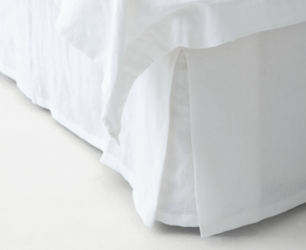 Faldón de cama tableado Algodón con lino